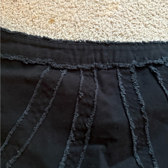 Xhilaration Skirt 90s 2000s Y2K target Raw Edge Black Ruffle Knee Length 32 - Picture 6 of 14